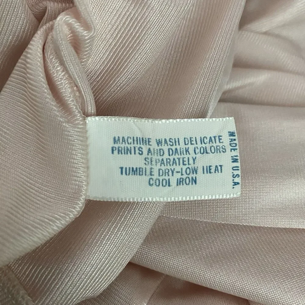 Vintage Vanity Fair Robe Women's Size 36 Dressing Gown Pink Double Breasted